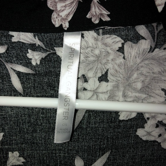 Spiritual Gangster Dark Floral Robe - Picture 2 of 5